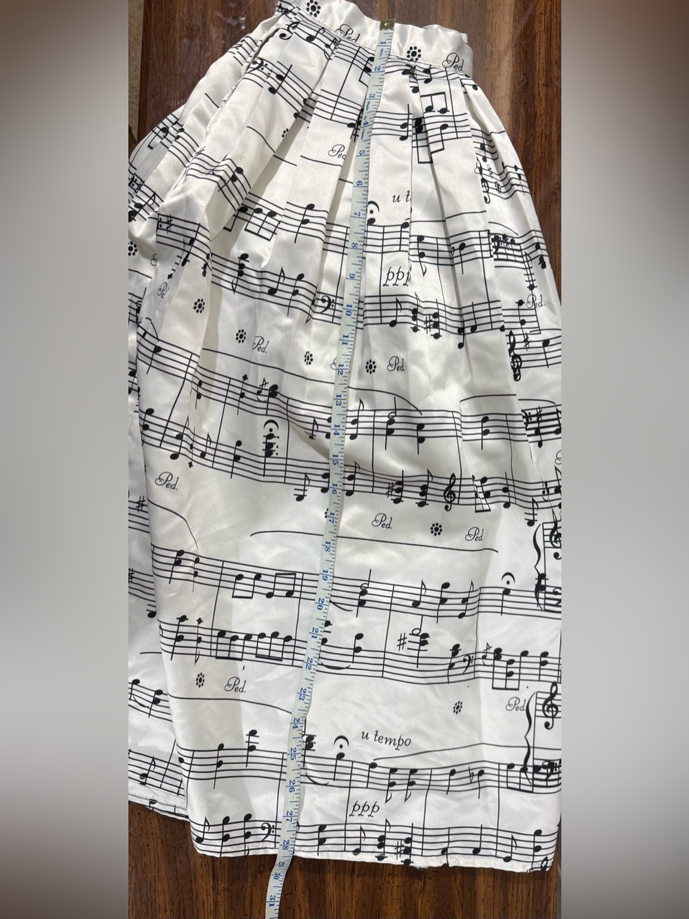 Chicwish Black & White Musical Note Pleated Skirt - Picture 7 of 7